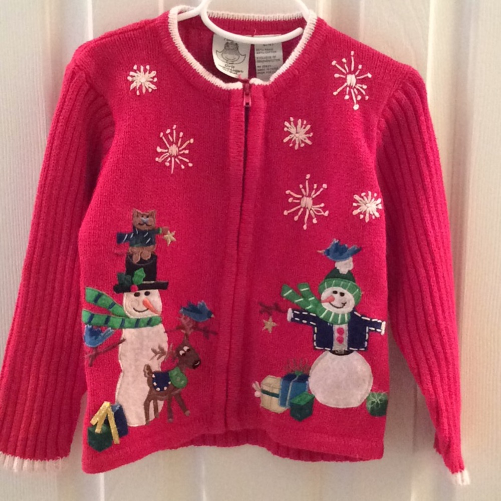 Tiara girls 4 4T NEW snowman Christmas sweater